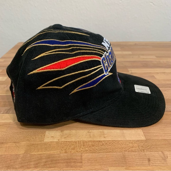 Vintage STARTER NBA Basketball Chicago Bulls 3 Peat NBA Champions Hat Strap Back - Picture 7 of 8